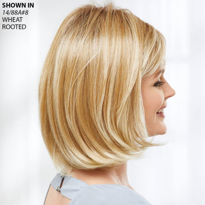 Paula Young Shannon Versafiber Wig Mid - Length, Straight Bob Wig In Heat - Resistant, Curlable Fiber/Multi - tonal Shades of Blonde, Grey, Brown, and Red - Wigtrends