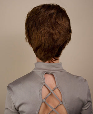 pixie cut Synthetic Hair wig - 6" medium brown - Wigtrends