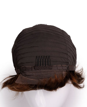 pixie cut Synthetic Hair wig - 6" medium brown - Wigtrends