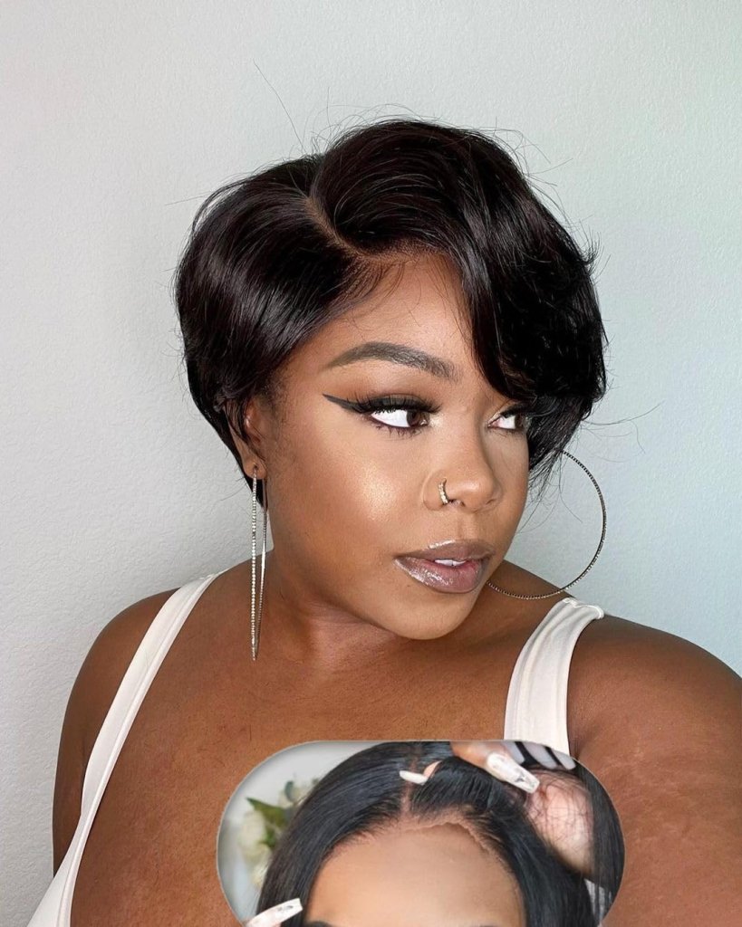 Pixie Cut Wig Human Hair 5X5 HD Lace Straight Wear and Go Glueless Human Hair Wigs - Wigtrends