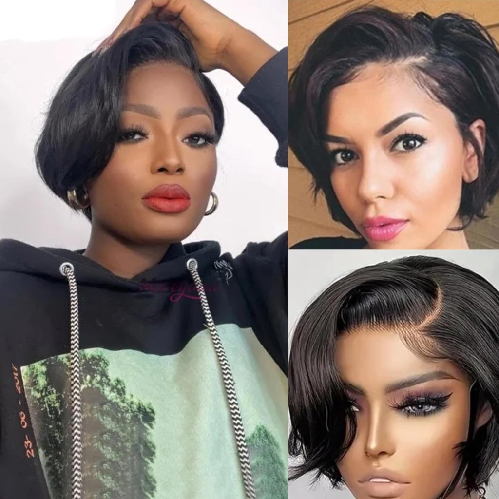 Pixie Cut Wig Human Hair 5X5 HD Lace Straight Wear and Go Glueless Human Hair Wigs - Wigtrends