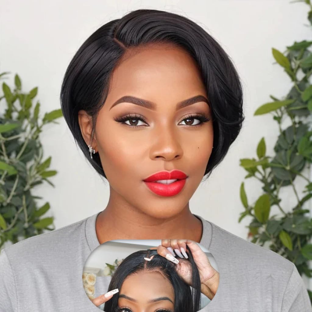 Pixie Cut Wig Human Hair 5X5 HD Lace Straight Wear and Go Glueless Human Hair Wigs - Wigtrends