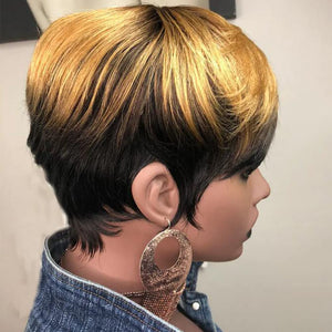 Pixie Cut Wigs for Black Women Human Hair Trend Colored Wigs Short Layered Pixie Wigs - Wigtrends