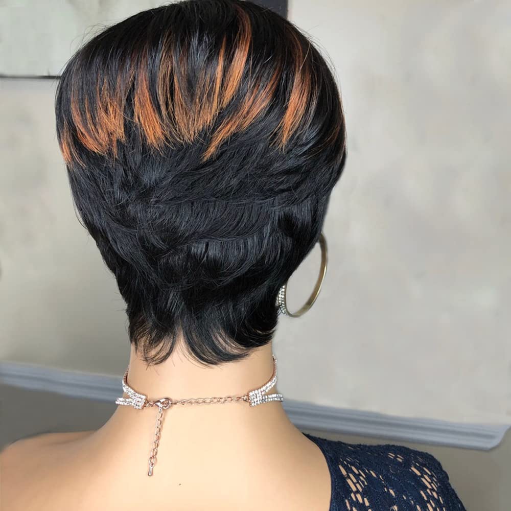 Pixie Cut Wigs for Black Women Human Hair Trend Colored Wigs Short Layered Pixie Wigs - Wigtrends