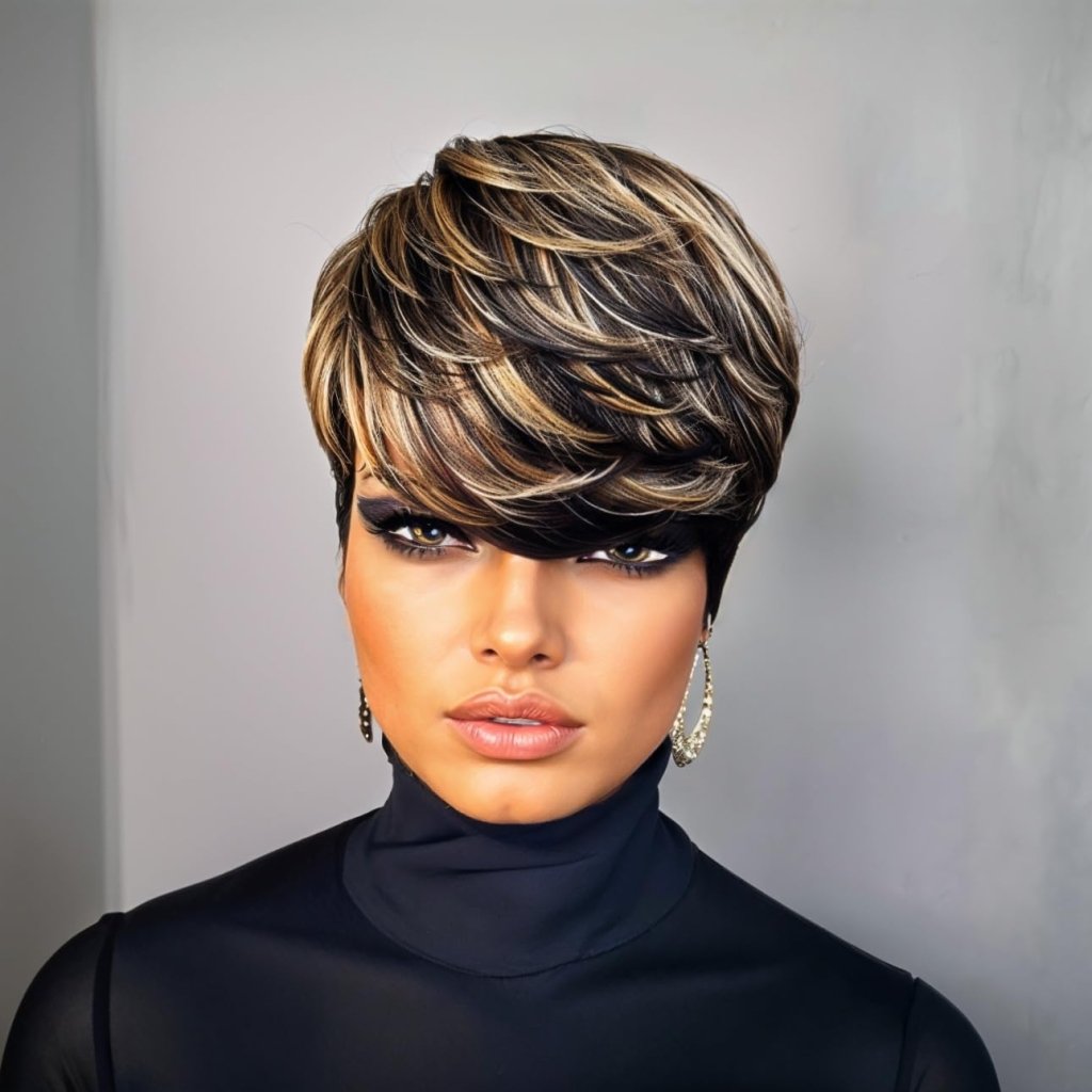 Pixie Cut Wigs for Black Women Human Hair Trend Colored Wigs Short Layered Pixie Wigs - Wigtrends