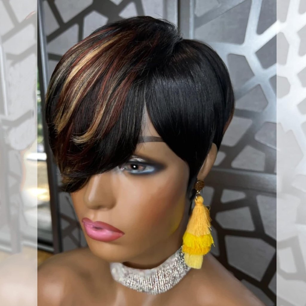 Pixie Cut Wigs for Black Women Human Hair Trend Colored Wigs Short Layered Pixie Wigs - Wigtrends