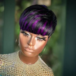 Pixie Cut Wigs for Black Women Human Hair Trend Colored Wigs Short Layered Pixie Wigs - Wigtrends