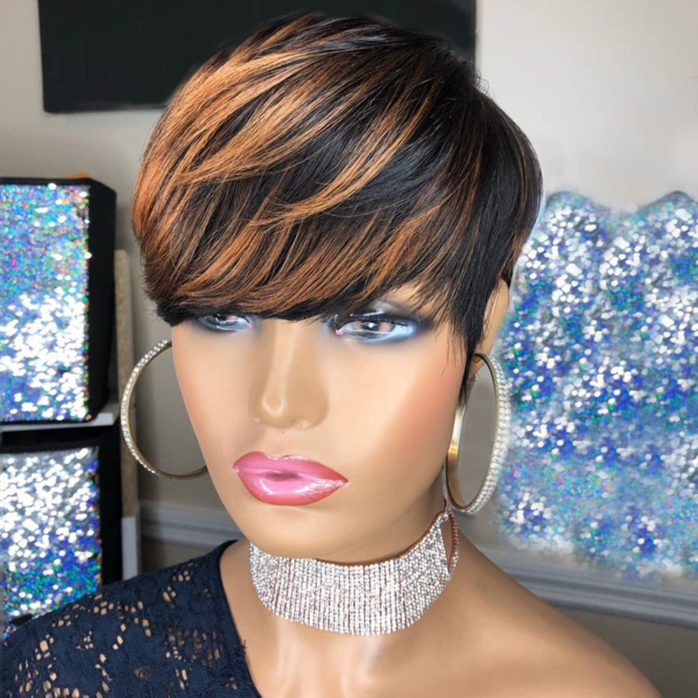 Pixie Cut Wigs for Black Women Human Hair Trend Colored Wigs Short Layered Pixie Wigs - Wigtrends
