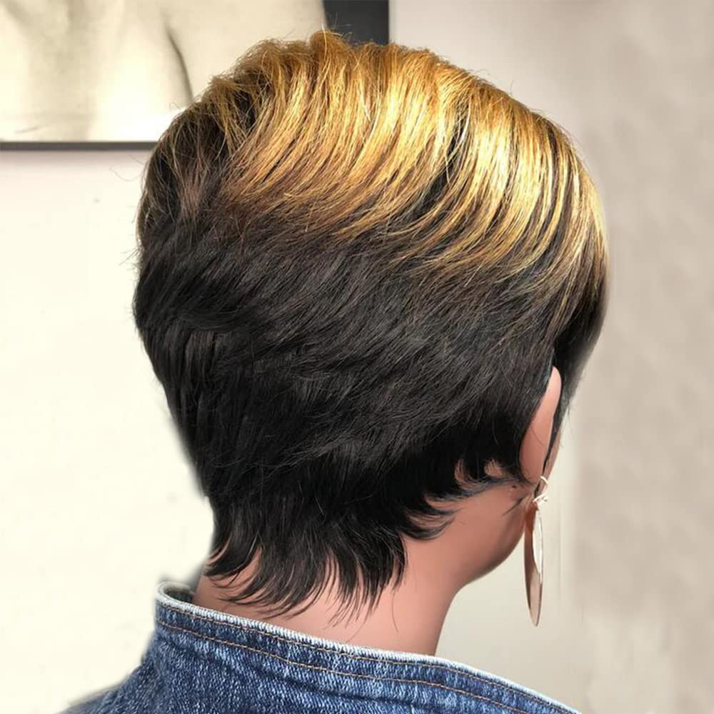 Pixie Cut Wigs for Black Women Human Hair Trend Colored Wigs Short Layered Pixie Wigs - Wigtrends
