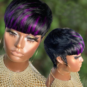Pixie Cut Wigs for Black Women Human Hair Trend Colored Wigs Short Layered Pixie Wigs - Wigtrends