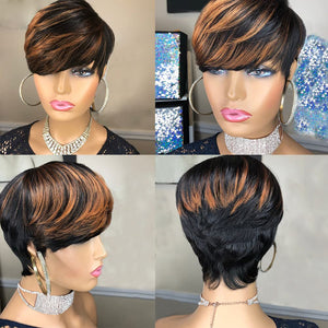 Pixie Cut Wigs for Black Women Human Hair Trend Colored Wigs Short Layered Pixie Wigs - Wigtrends