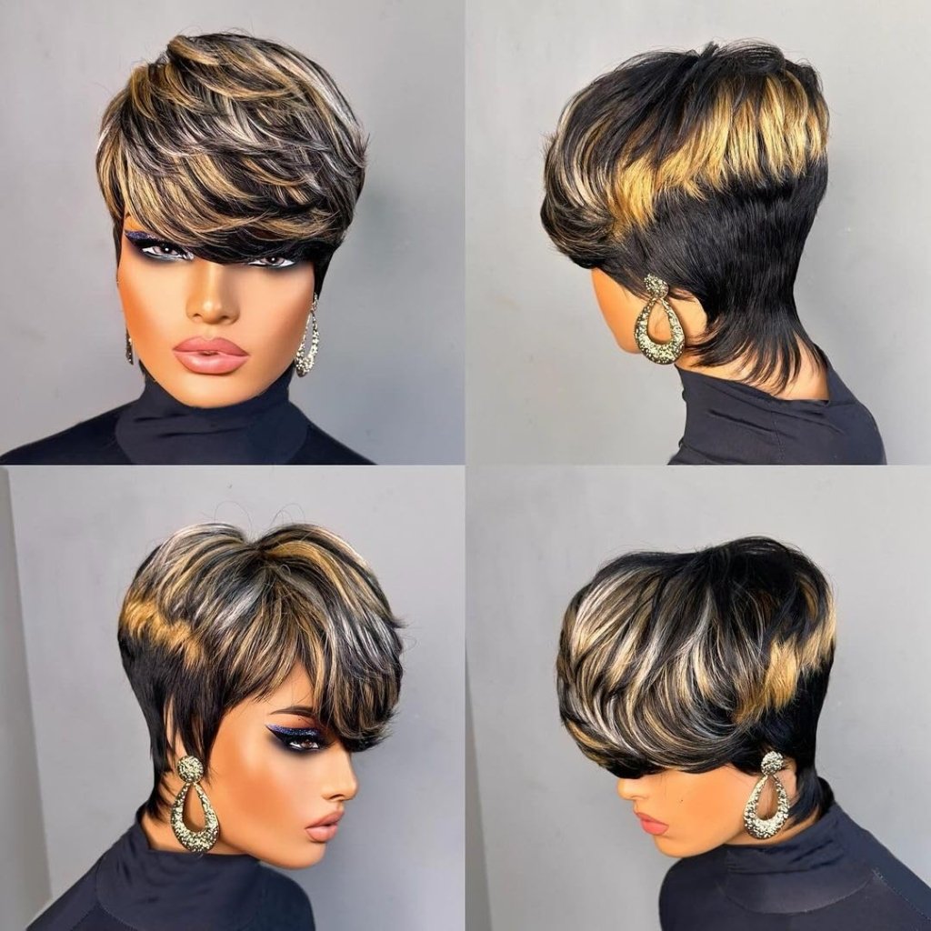 Pixie Cut Wigs for Black Women Human Hair Trend Colored Wigs Short Layered Pixie Wigs - Wigtrends