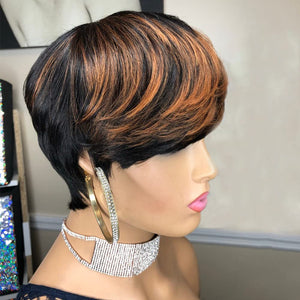 Pixie Cut Wigs for Black Women Human Hair Trend Colored Wigs Short Layered Pixie Wigs - Wigtrends