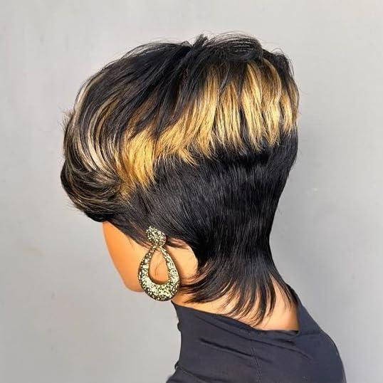 Pixie Cut Wigs for Black Women Human Hair Trend Colored Wigs Short Layered Pixie Wigs - Wigtrends