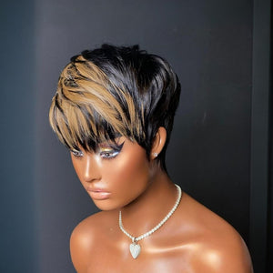Pixie Cut Wigs for Black Women Human Hair Trend Colored Wigs Short Layered Pixie Wigs - Wigtrends