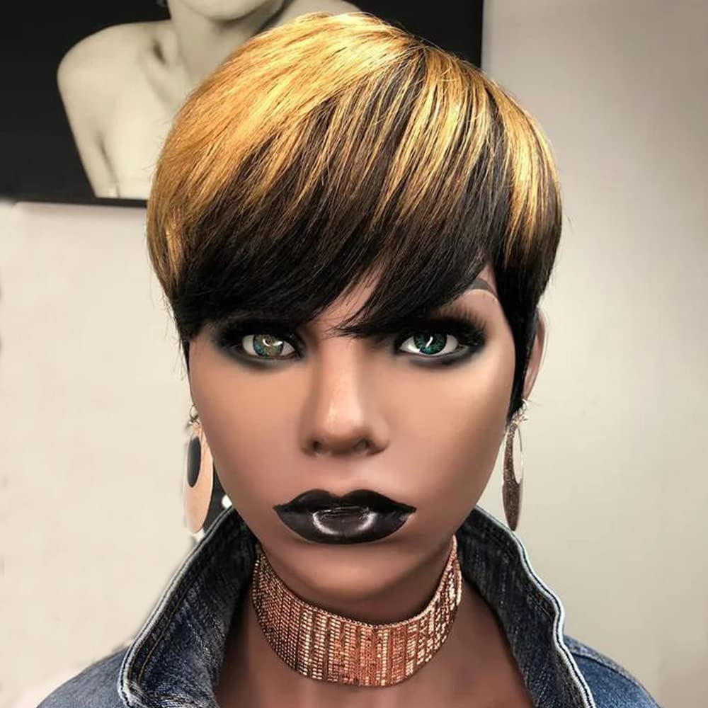 Pixie Cut Wigs for Black Women Human Hair Trend Colored Wigs Short Layered Pixie Wigs - Wigtrends