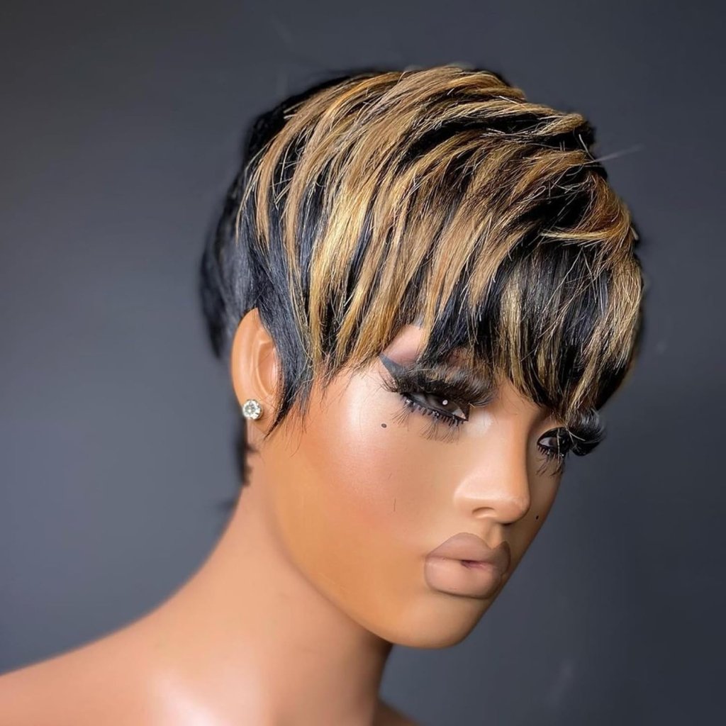 Pixie Cut Wigs for Black Women Human Hair Trend Colored Wigs Short Layered Pixie Wigs - Wigtrends