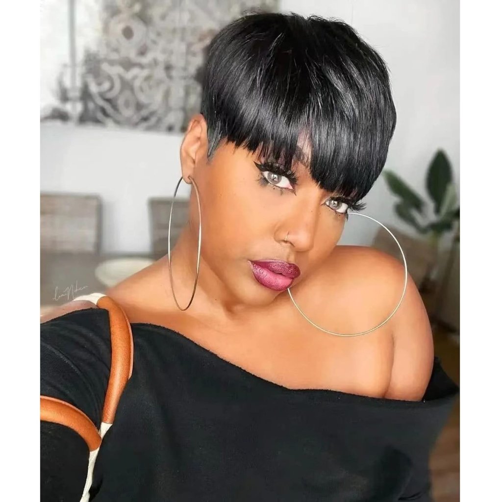 Pixie Cut Wigs for Black Women Human Hair Trend Colored Wigs Short Layered Pixie Wigs - Wigtrends