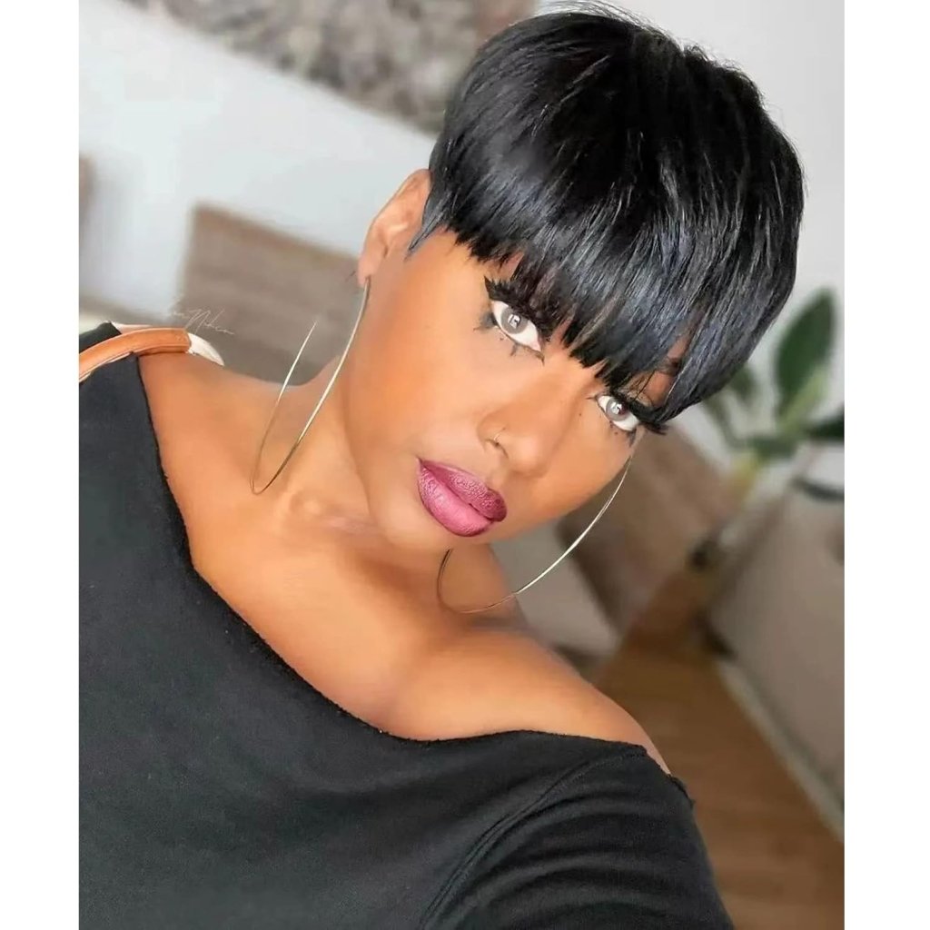 Pixie Cut Wigs for Black Women Human Hair Trend Colored Wigs Short Layered Pixie Wigs - Wigtrends