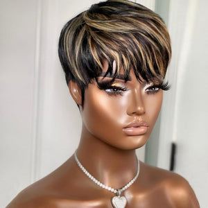 Pixie Cut Wigs for Black Women Human Hair Trend Colored Wigs Short Layered Pixie Wigs - Wigtrends