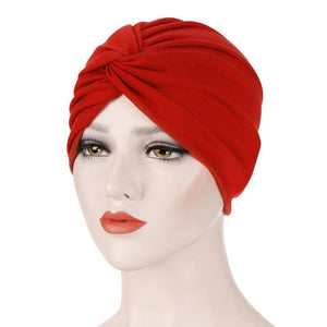 Pure Colour Soft Women Flower Turban - Wigtrends