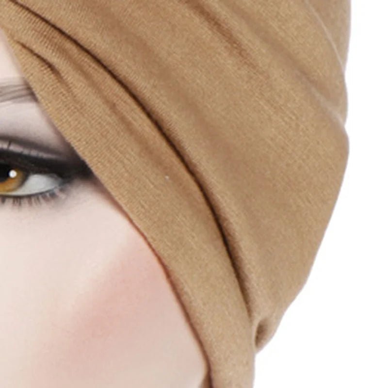Pure Colour Soft Women Flower Turban - Wigtrends