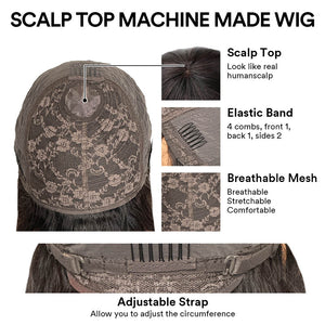 Put On & Go Short Blonde Highlights Curly Bob Wig - Wigtrends