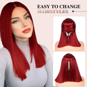 Quick Wig Ombre Wig Short Straight Bob Wig Black to Grey Wig Colorful Wigs for Girls and Women Shoulder Length Synthetic Halloween Cosplay Party Wigs 14 Inches - Wigtrends