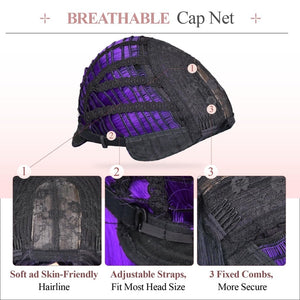 Quick Wig Ombre Wig Short Straight Bob Wig Black to Grey Wig Colorful Wigs for Girls and Women Shoulder Length Synthetic Halloween Cosplay Party Wigs 14 Inches - Wigtrends