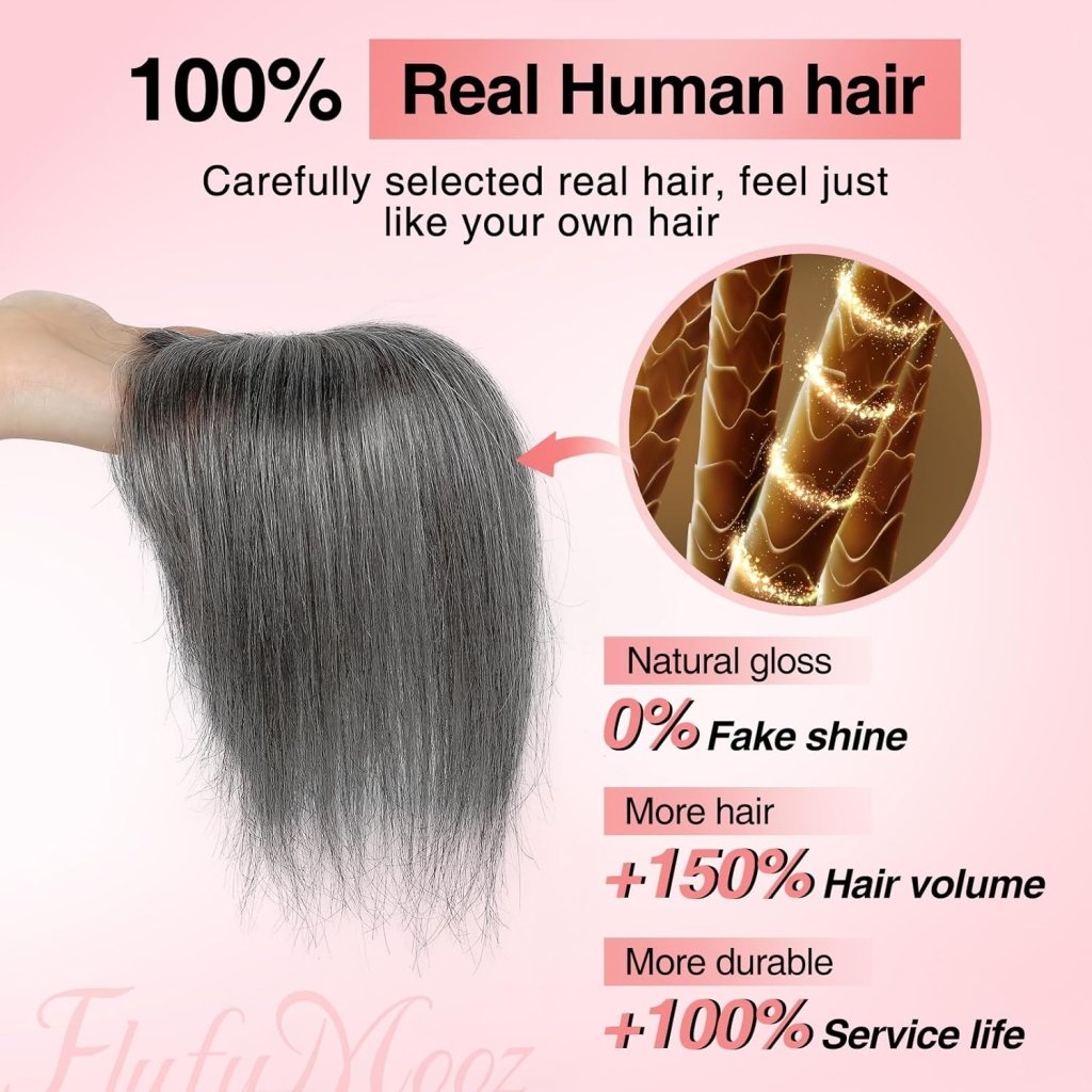 Real Hair Clips (for Women) for Thinning Hair Clip - in Bangs Top Hair Piece - Wigtrends