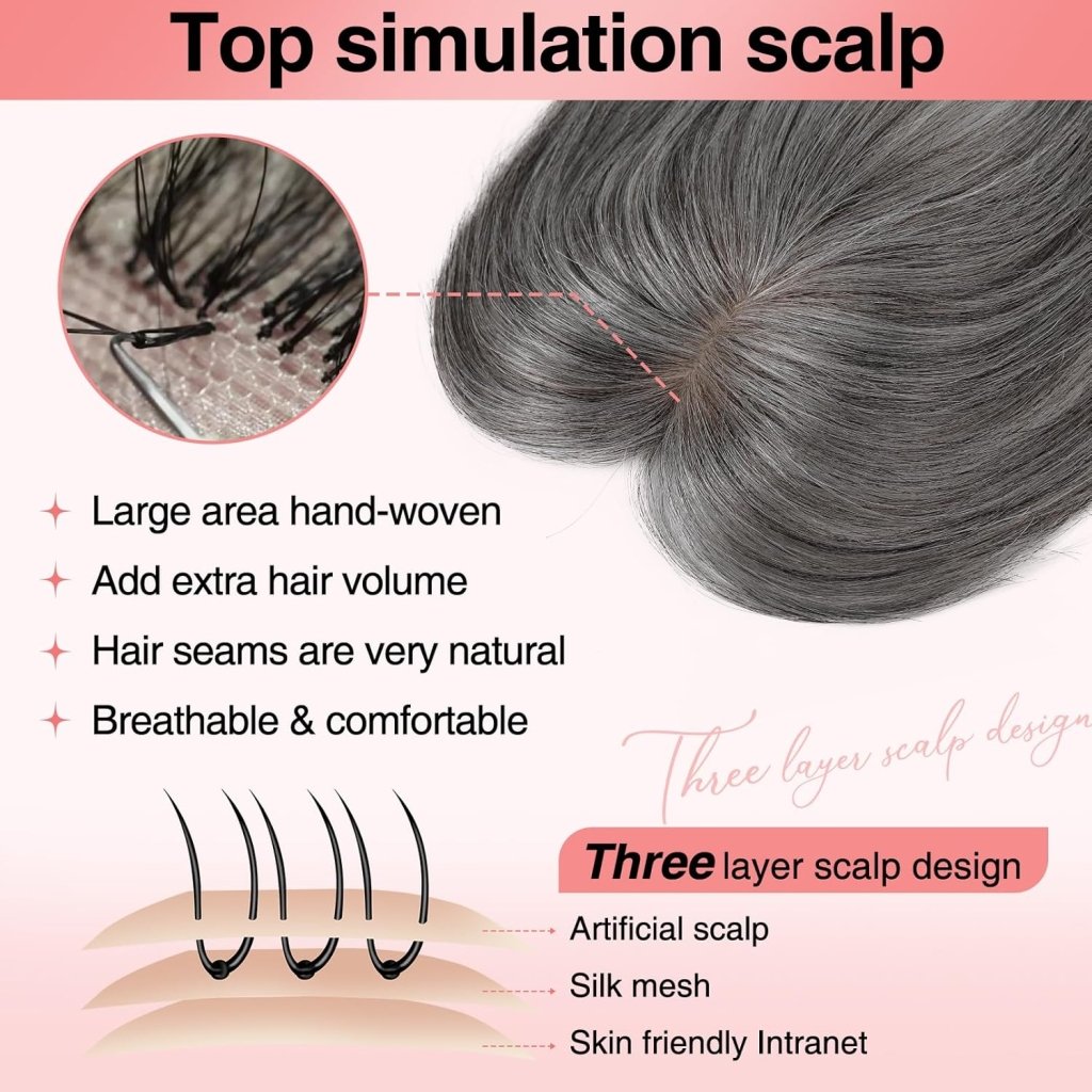 Real Hair Clips (for Women) for Thinning Hair Clip - in Bangs Top Hair Piece - Wigtrends