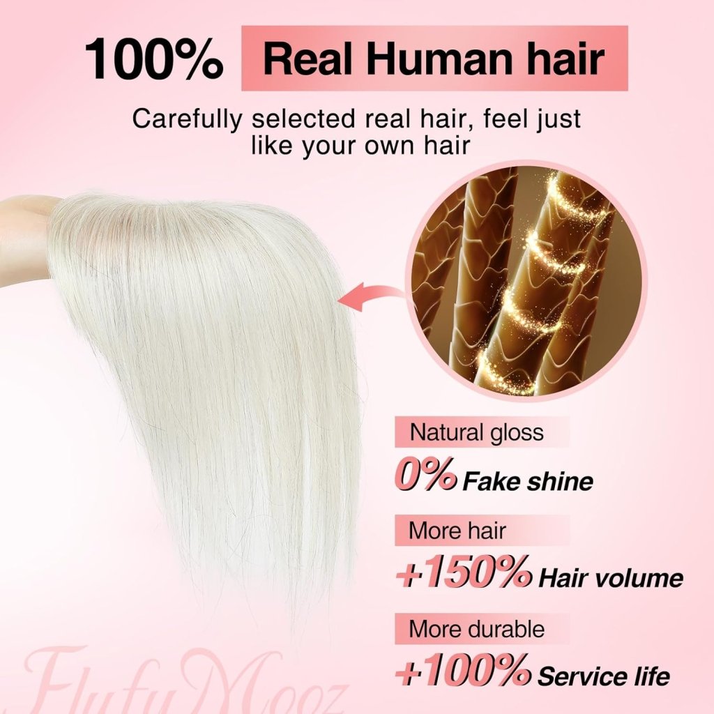 Real Hair Clips (for Women) for Thinning Hair Clip - in Bangs Top Hair Piece - Wigtrends