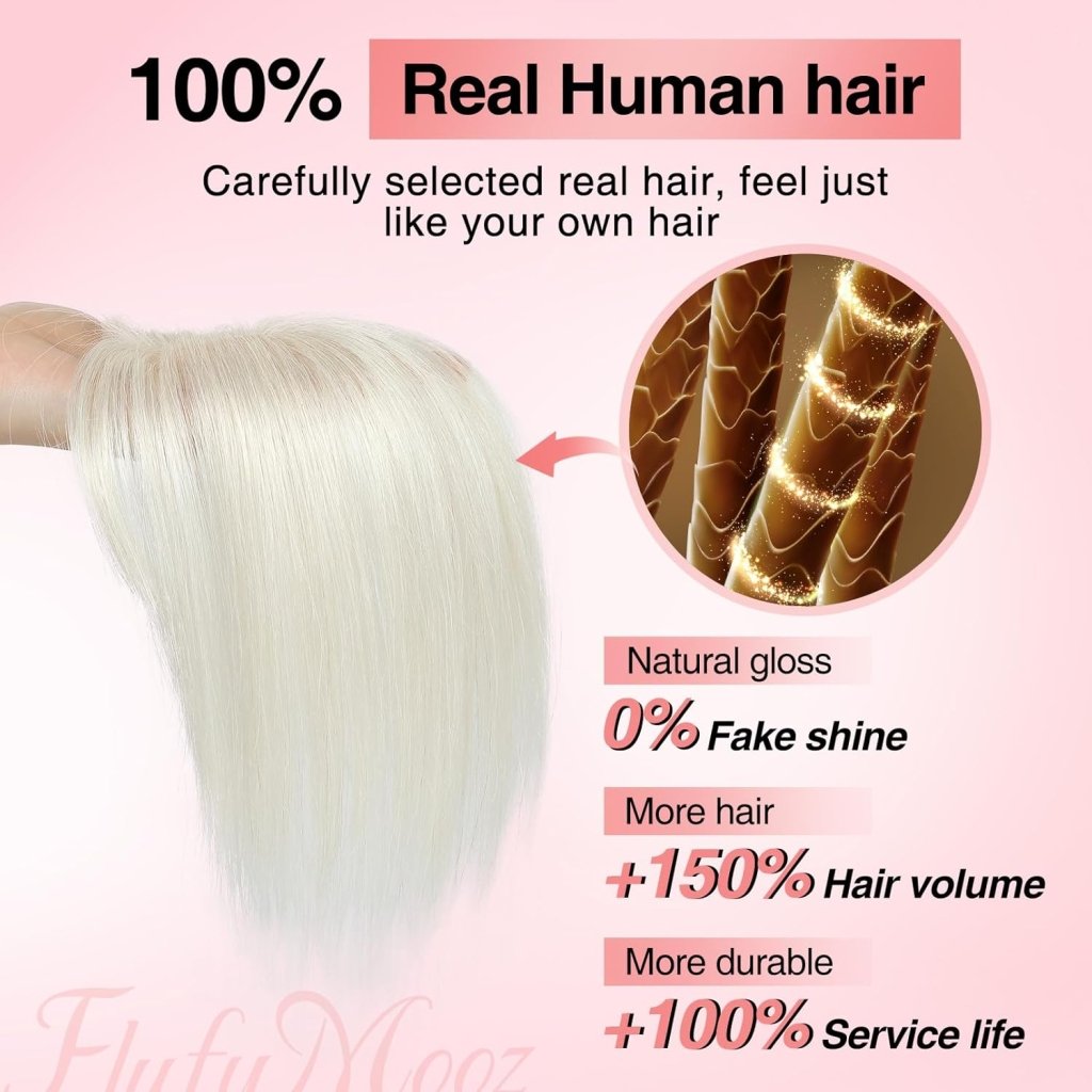 Real Hair Clips (for Women) for Thinning Hair Clip - in Bangs Top Hair Piece - Wigtrends