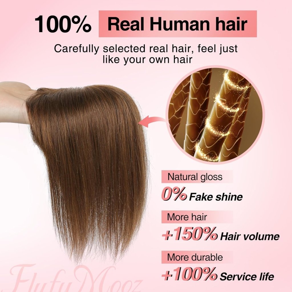 Real Hair Clips (for Women) for Thinning Hair Clip - in Bangs Top Hair Piece - Wigtrends