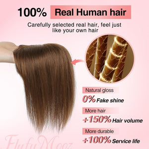 Real Hair Clips (for Women) for Thinning Hair Clip - in Bangs Top Hair Piece - Wigtrends