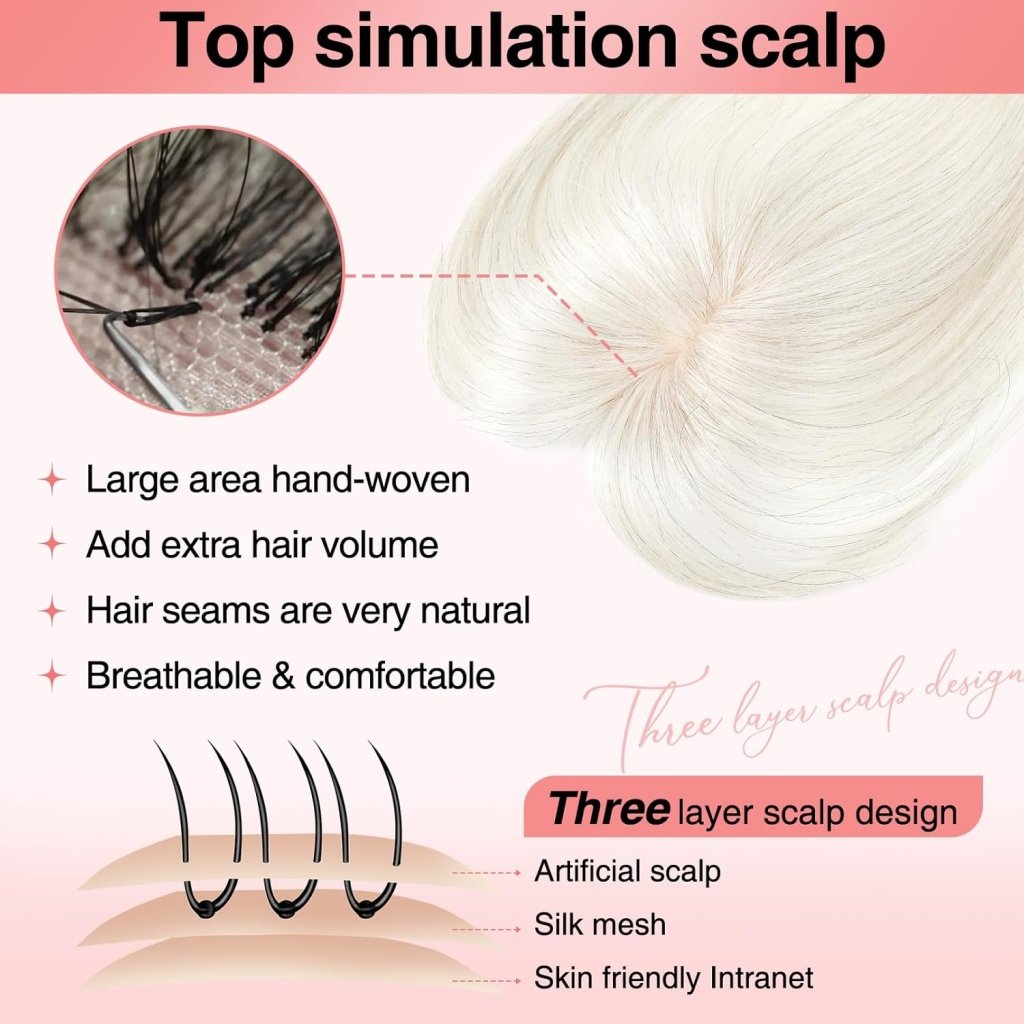 Real Hair Clips (for Women) for Thinning Hair Clip - in Bangs Top Hair Piece - Wigtrends