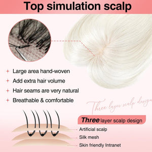 Real Hair Clips (for Women) for Thinning Hair Clip - in Bangs Top Hair Piece - Wigtrends