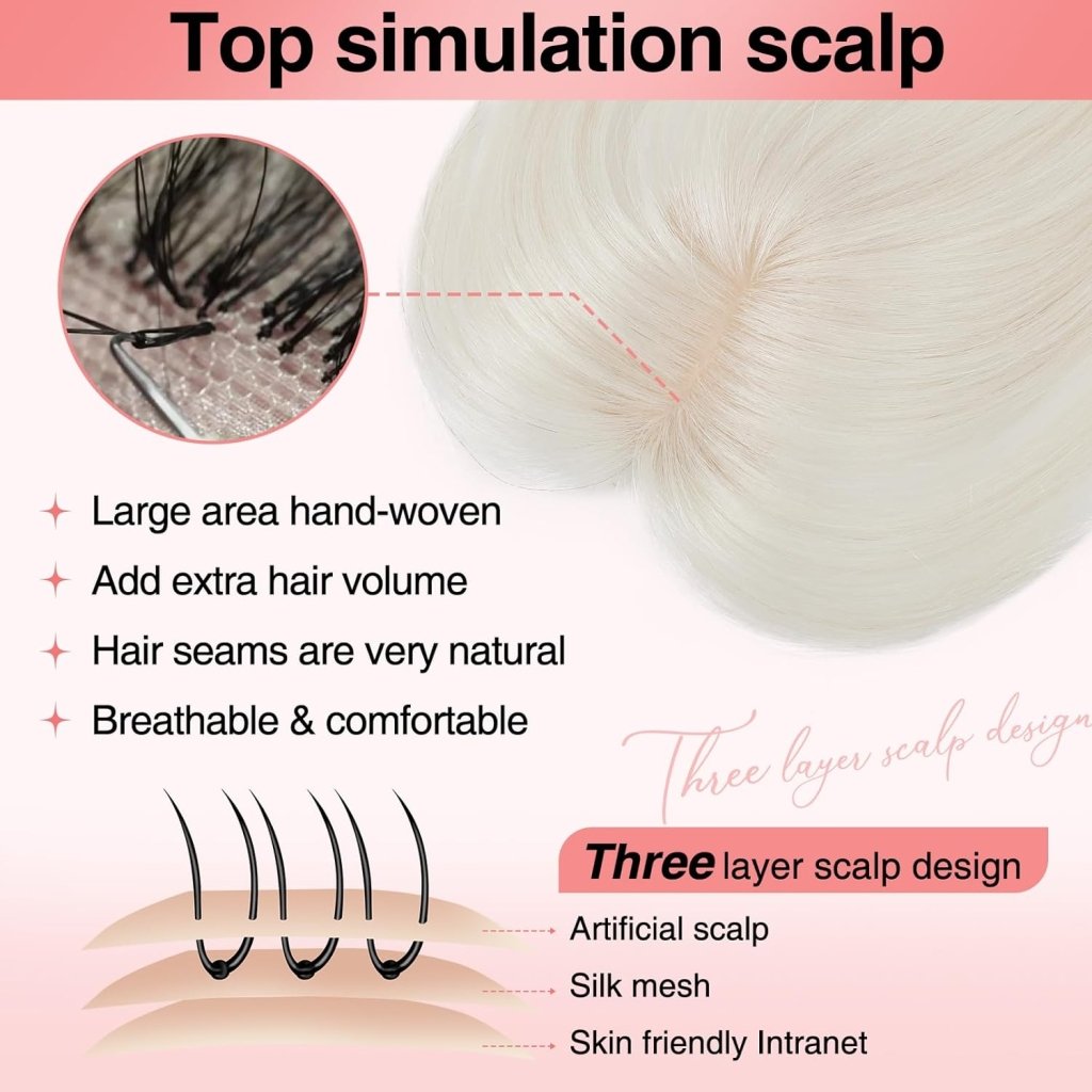 Real Hair Clips (for Women) for Thinning Hair Clip - in Bangs Top Hair Piece - Wigtrends