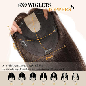 Real Human Hair Topper for Women – Hair Toppers for Thinning Hair & Hair Loss Coverage - Wigtrends
