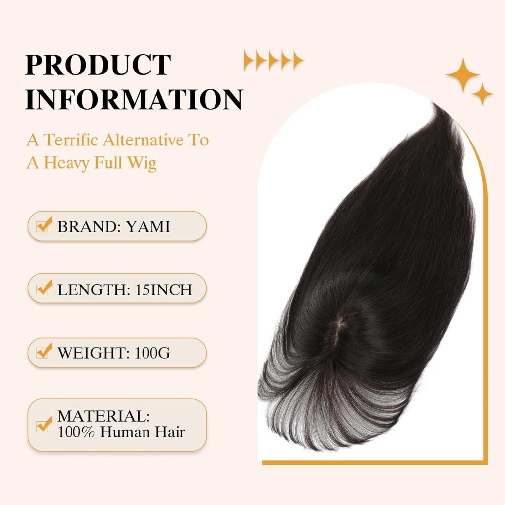 Real Human Hair Topper for Women – Hair Toppers for Thinning Hair & Hair Loss Coverage - Wigtrends