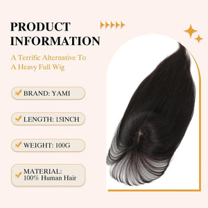 Real Human Hair Topper for Women – Hair Toppers for Thinning Hair & Hair Loss Coverage - Wigtrends