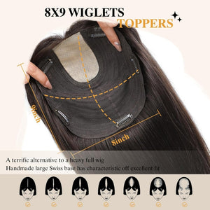 Real Human Hair Topper for Women – Hair Toppers for Thinning Hair & Hair Loss Coverage - Wigtrends