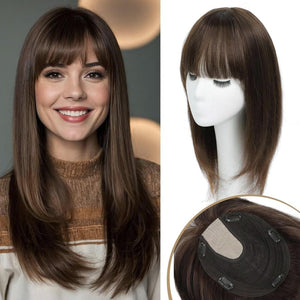 Real Human Hair Topper for Women – Hair Toppers for Thinning Hair & Hair Loss Coverage - Wigtrends