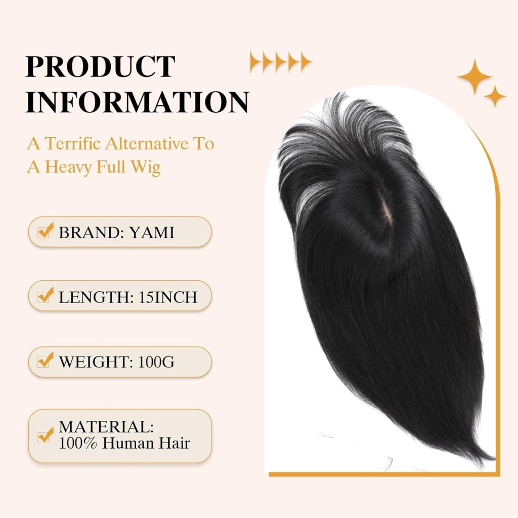 Real Human Hair Topper for Women – Hair Toppers for Thinning Hair & Hair Loss Coverage - Wigtrends