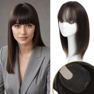 Real Human Hair Topper for Women – Hair Toppers for Thinning Hair & Hair Loss Coverage - Wigtrends