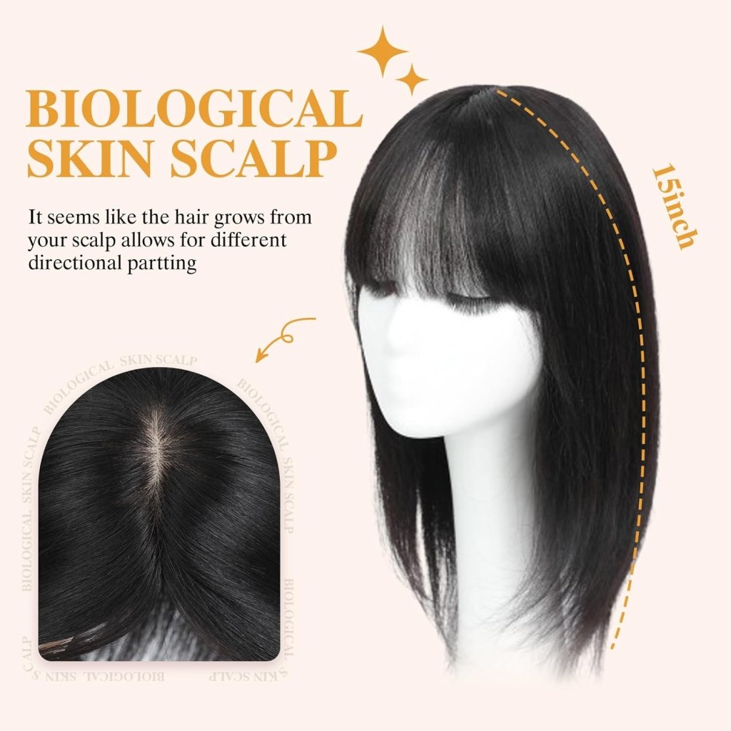 Real Human Hair Topper for Women – Hair Toppers for Thinning Hair & Hair Loss Coverage - Wigtrends
