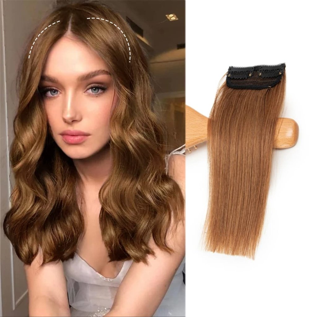 Real Remy Human Hair Clip in Hair Extensions Short Straight Thick Double Weft One Piece Hair Pieces Wig - Wigtrends