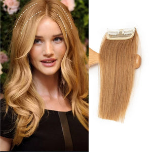 Real Remy Human Hair Clip in Hair Extensions Short Straight Thick Double Weft One Piece Hair Pieces Wig - Wigtrends