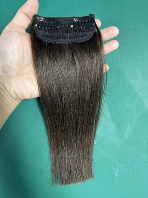 Real Remy Human Hair Clip in Hair Extensions Short Straight Thick Double Weft One Piece Hair Pieces Wig - Wigtrends