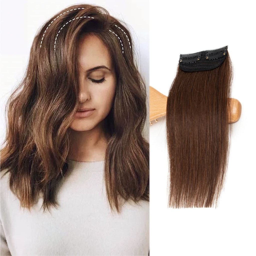 Real Remy Human Hair Clip in Hair Extensions Short Straight Thick Double Weft One Piece Hair Pieces Wig - Wigtrends